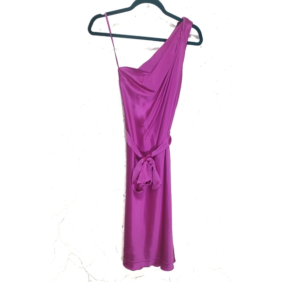 Banana Republic One Shoulder Silk Dress